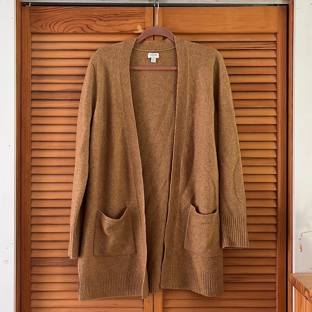 J. Crew Long Open Front Cardigan Sweater